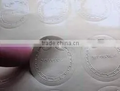Printing Letterpress Logo Aluminium-foil Label Adhesive Sticker Food Grade Label photo-2