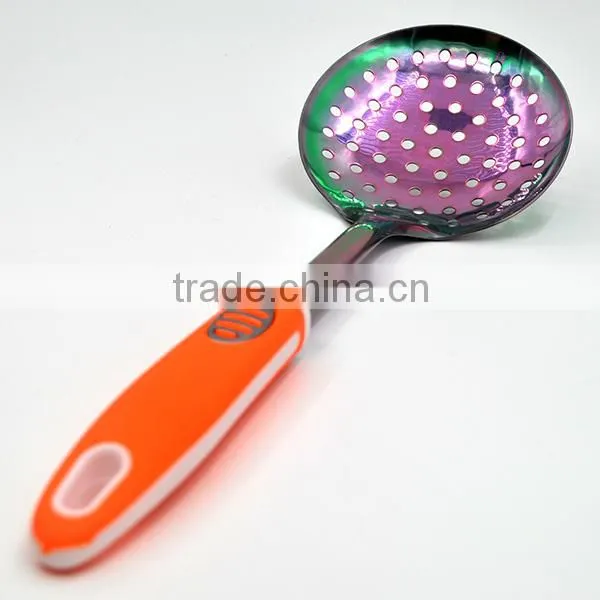 Hot Sales in Amazon Non-stick TPR Handle Titanize Kitchen Skimmer Spoon photo-4
