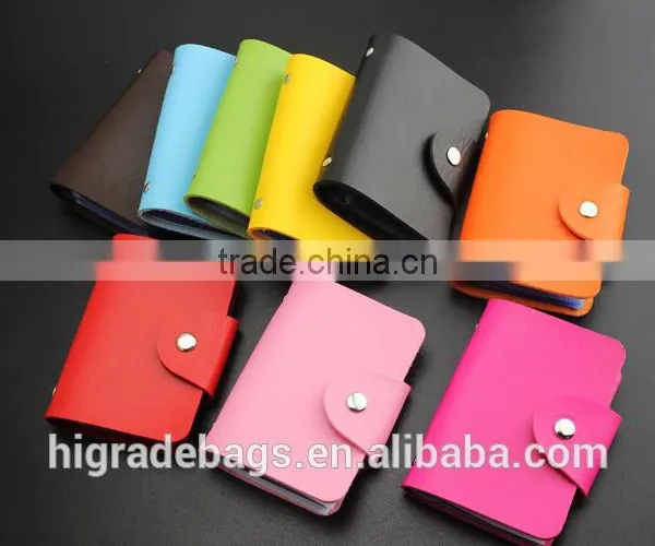 Faux Leather Card Holder Bags Leather 24 Credit Card photo-5