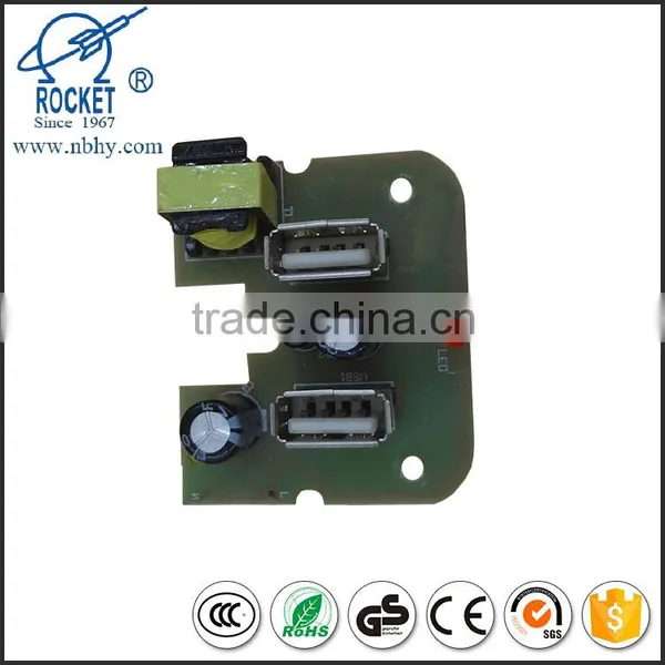 Chinese Hot Selling 5V1A Dual USB Port PCB Board OEM, Design and Manufacture for Power Adaptor photo-2