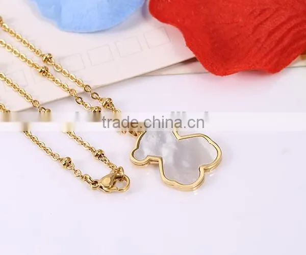 China Top Wholesale Fashionable Teddy Bear Shell Gold Long Chain Necklace photo-3