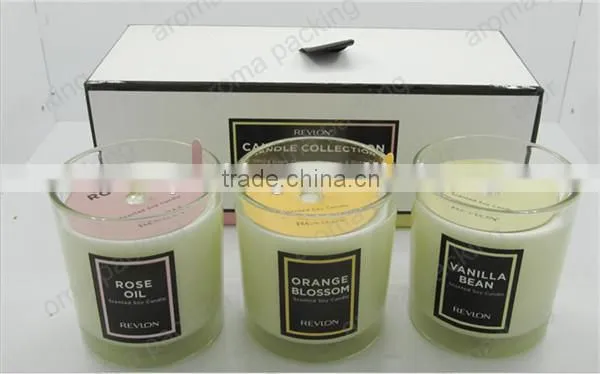 a Set of Three 4oz Scented Candle in Paper Box, Gift Box for Candle Packing photo-3