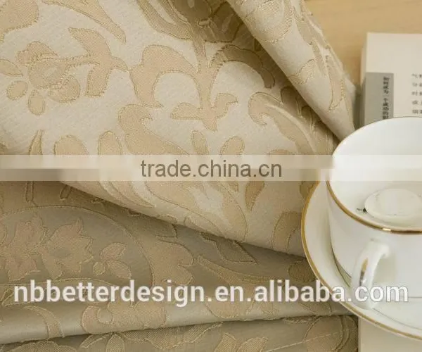 2PCS JACQUARED 100% POLYESTER WINDOW CURTAINS MADE IN CHINA FOR THE LIVING ROOM photo-6