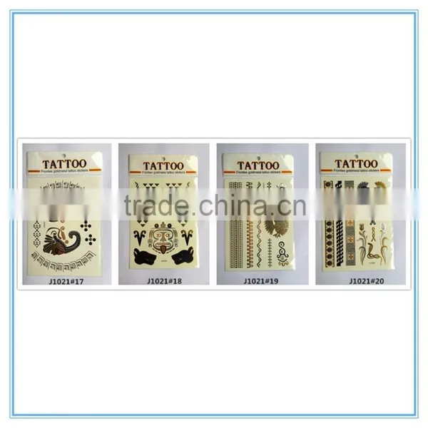 Hot Sale Gold and Silver Custom Metallic Temporary Tattoos China photo-4