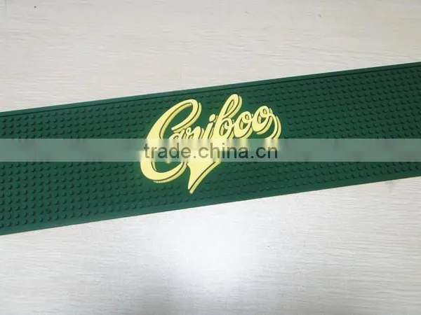 Eco-Friendly Soft Silicone PVC Logo Bar Rail Mats photo-2