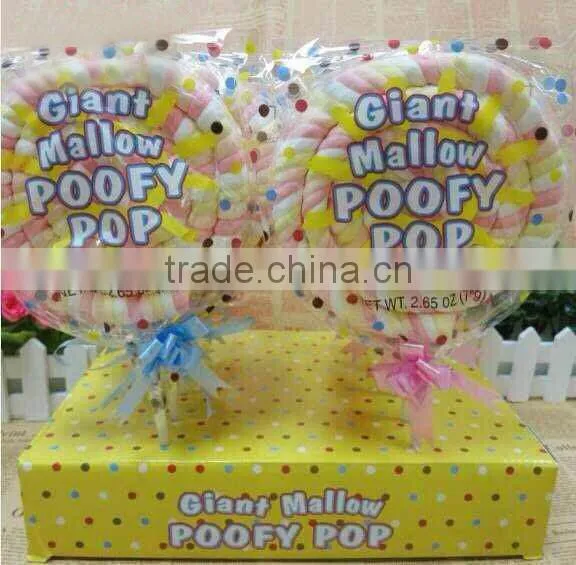 70g Long Twisted Marshmallow Lollipop Cotton Candy photo-4