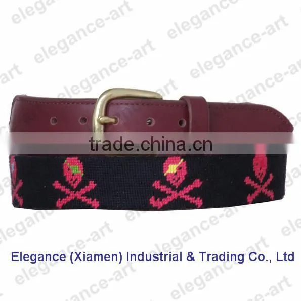 Handmade Needlepoint Belts, Fashion Needlepoint Belts With Custom Patterns