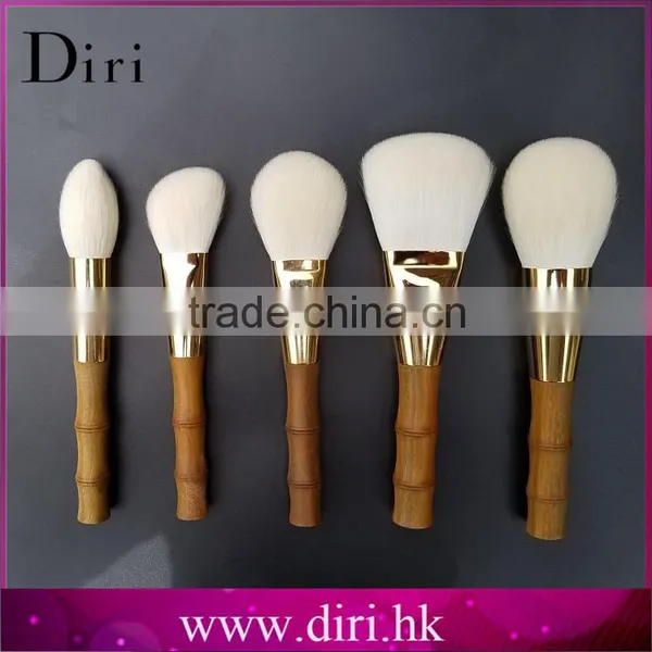 New Design 5pcs Wooden Handle Professional Bamboo Makeup Brushes photo-3