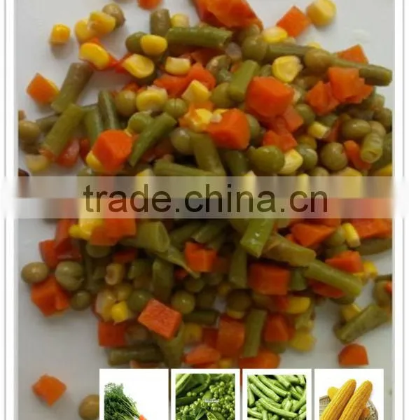 Salty Assorted Canned Mixed Vegetables Unfrozen Mixed Vegetables
