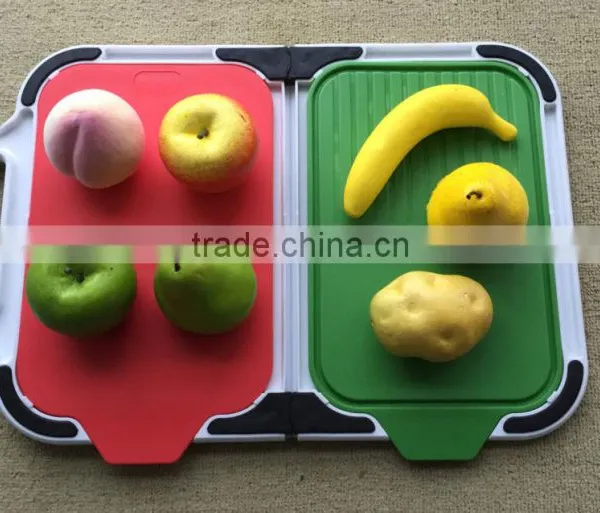 Color Cutting Board Extrusion Plastic Kitchen Chopping Board in Red&green photo-2