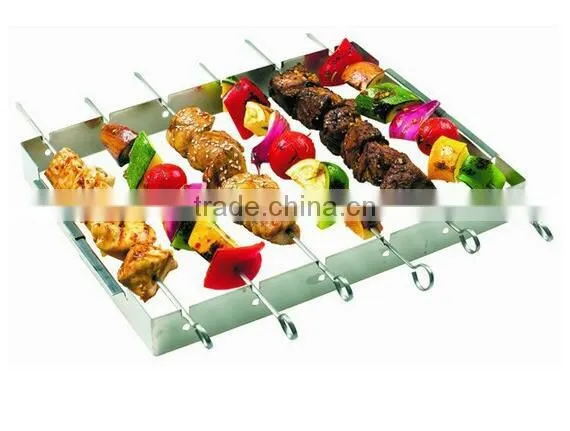 Circle Type BBQ Rack With 6 Skewers/BBQ Skewer With Stand/BBQ Kabob Set photo-4