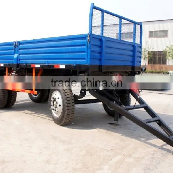 2 Axles 4 Wheel Farm Trailers /(flatbed Drawbar Full Trailer and Dump Tipper Full Trailer) photo-4