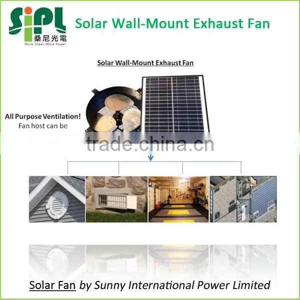 SUNNY FAN 12 Inch 15w Solar Exhaust Fan Wall Mounted Solar Powered Attic Gable Air Conditioner Ventilation Fan photo-2