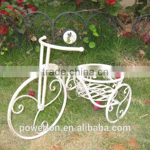Garden Decorative Wrought Iron Bicycle Flower Pot Stands photo-2