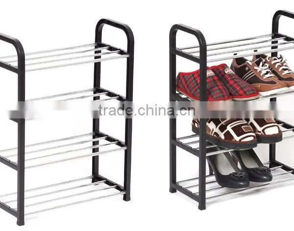 N282 Shoe Storage Cabinet Plastic + Metal Shoe Rack photo-4