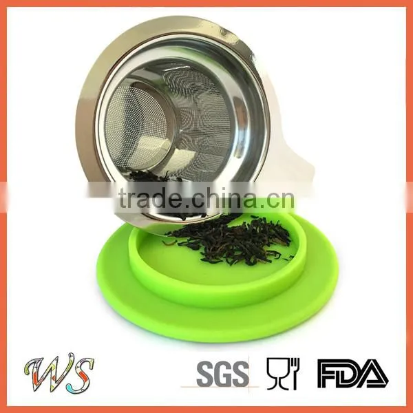 WS-TS18 Stainless Steel Mug Tea Filter Tea Infuser Bottle With Silicone Rimmed Lid photo-2