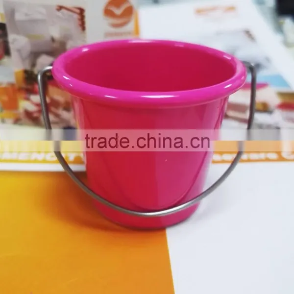 Pastel Colored Set of 4 Eggs Cups Small Mini Bucket Metal Tin Egg Holder photo-2
