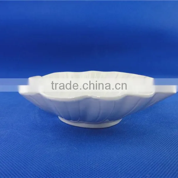 Ceramic Leaf Shape Popcorn Bowl photo-4