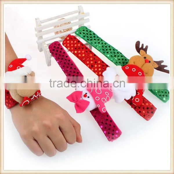 Xmas Gift Red Slap Circle Bangle Bracelet Christmas Ornament Party Decoration photo-2
