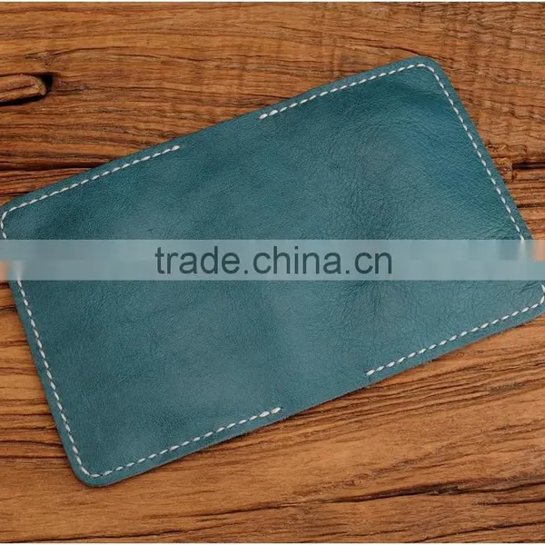 Bifold Cowhide Leather Men Credit Card Holder With Multiple Card Slots photo-4