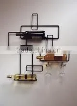 Wall Mount Wine Rack Holder Storage Holds 9 Bottles photo-6