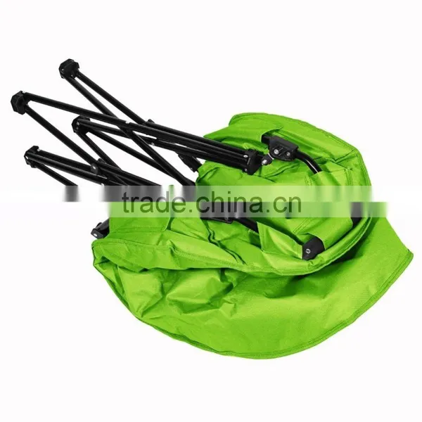 Folding Steel Frame Quailted Fabric Coloful Camping Moon Chair photo-4