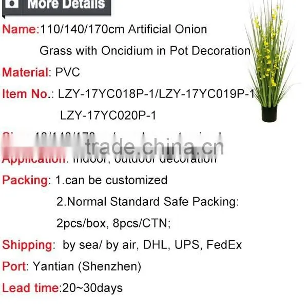 Artificial Potted Grass Onion Grass for Indoor Decoration Artifiical Grass Plants photo-3