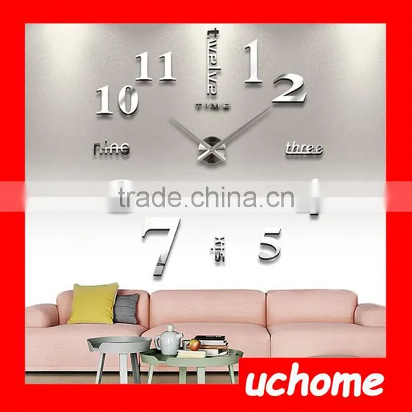 UCHOME Modern Home Decoration 3D DIY Sticker Wall Clock photo-4
