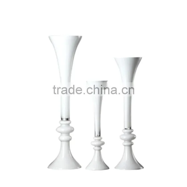 Wholesale European Black and White Flower Glass Vase photo-2