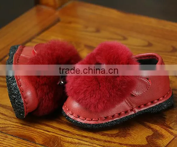 Zm40335b Wholesale Children Fancy Winter Cony Hair Girls Shoes photo-4