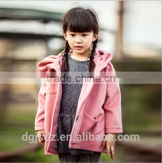 Korean Children's Clothing for Girls Velvet Added Jacket Vintage Art Coat 88018