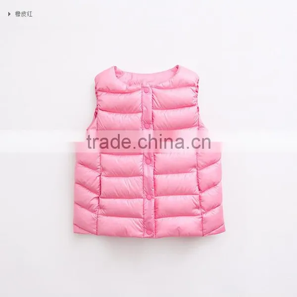 Factory Suppliers Children's Vests & Custom Fashion Girls Winter Padded Waistcoats photo-2