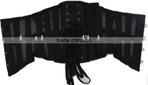 Instyles Black White Mesh 26 Steel Double Boned Waist Corset Steampunk Corselet New photo-5
