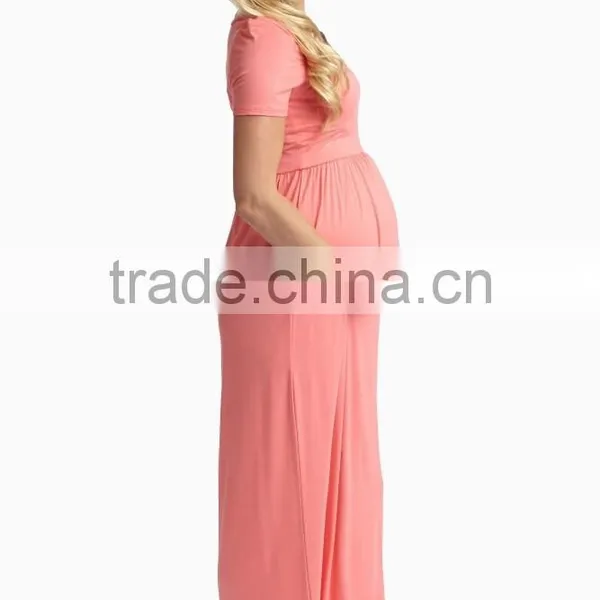 Short Sleeve Incredibly Soft Flattering Maternity Clothing Woman photo-3