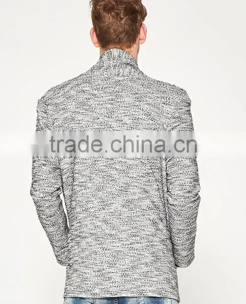 Mens Fashion Chunky Wool Heavy Knit Thick Cardigan Sweater From OEM Factory photo-4