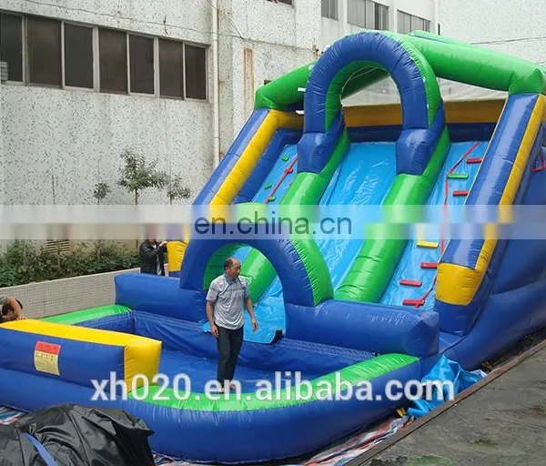 Outdoor Giant Inflatable Water Slide With Climbing Wall photo-2