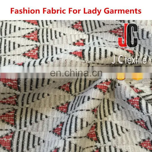 B2794 JC Shaoxing Knit T/R Span Lurex Jacquard Fabric photo-2