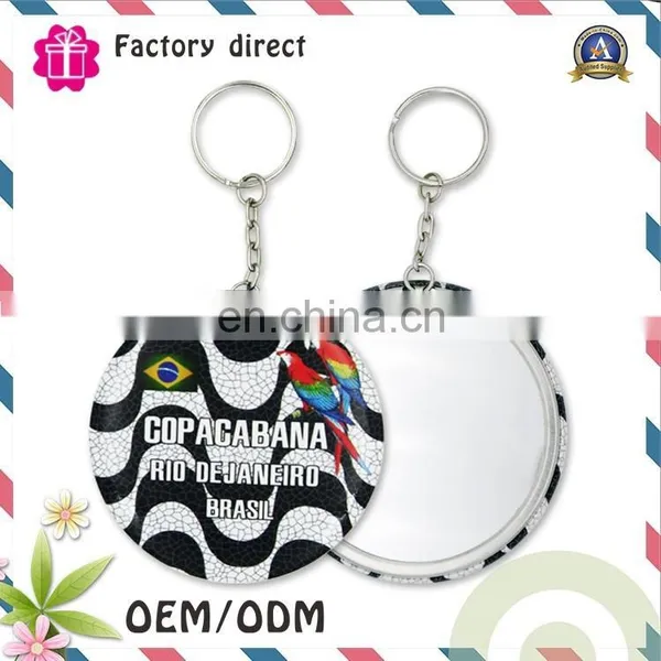Factory Sale Cheap Price Fashion Design Custom Keychain With Makeup Mirror photo-4