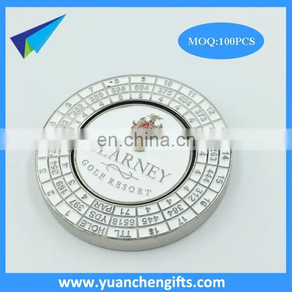 2017 Hot Selling 40mm Coin With Course Score Card Full Color Enamel photo-6