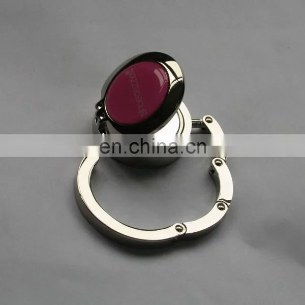 Metal Bag Hanger Hook With Compact Mirror