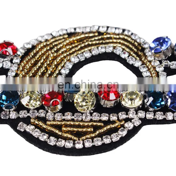 Wholesale Beaded Rhinestones Spacecraft Patches Applique Badge Sew on Clothes photo-2