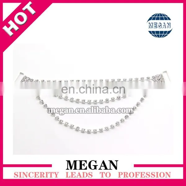 Silver Plated Rhinestone Connector for Women Bikini Swimsuit photo-2