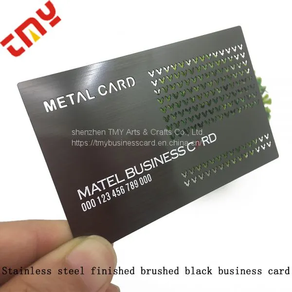 Cheap Personalized Custom Laser Cut Stainless Steel Black Metal Business Card photo-5