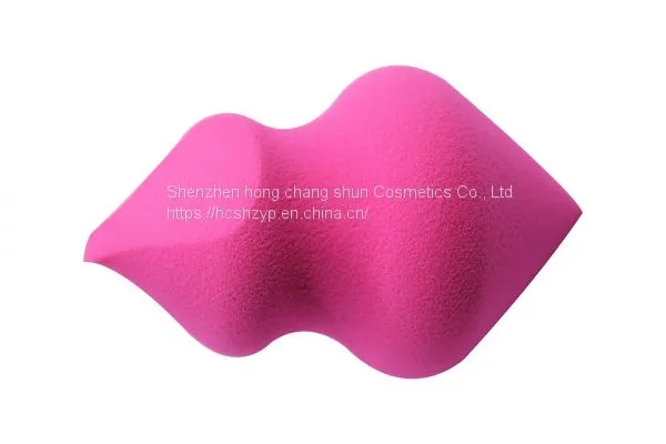 Top and Bottom Two Knife Cut PU Latex -free Powder Puff photo-2