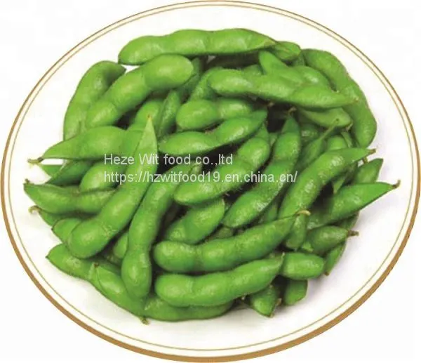 Frozen soybeans pods and kernels