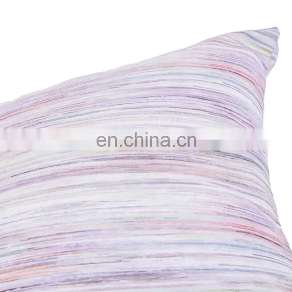 Polyester Canvas Printed Creative Melange Striped Space Dye Decorative Pillow photo-3