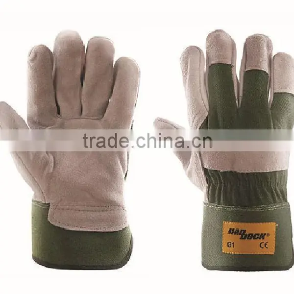 Cow Split Leather Gloves/welding Leather Gloves/ Full Palm Leather Gloves photo-2