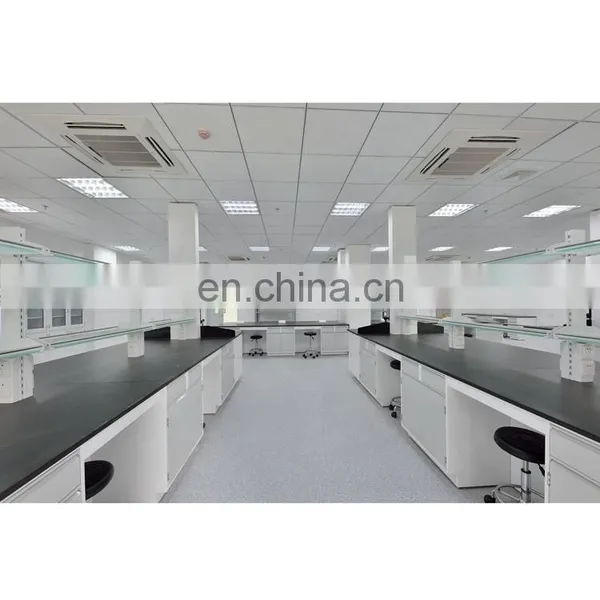 China Steel Lab Furniture Work Bench Science Lab Island Table With Underneath Cabinets photo-3