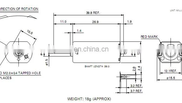 FF-050 9100rpm 1.07w Low Noise 5V 6V 7.5V 5400RPM 7400RPM Micro DC Motor for Printers and Hair Clipper photo-3