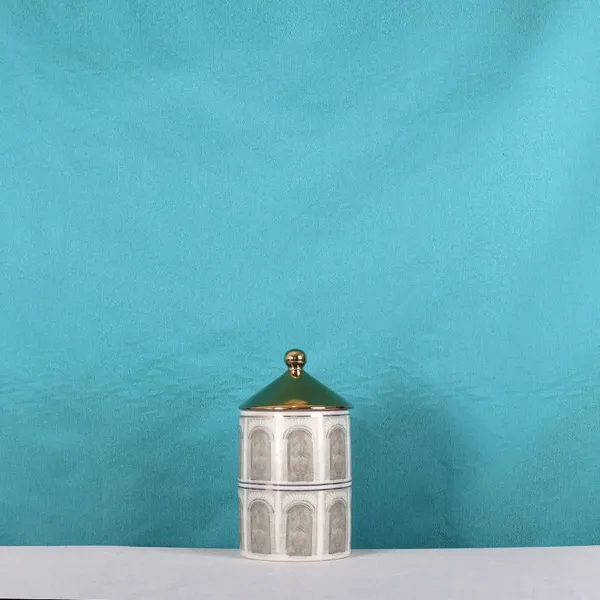 Roman Church Chinese Modern Simple Grey Ceramic Vase With Green Lid For Showroom Decor photo-3
